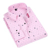 Printed Plaid Polka Dot Men Shirt Long-Sleeved Casual Shirts For Men
