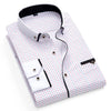 Printed Plaid Polka Dot Men Shirt Long-Sleeved Casual Shirts For Men