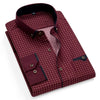 Printed Plaid Polka Dot Men Shirt Long-Sleeved Casual Shirts For Men