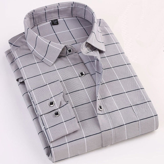 Prime Same Day Items Mens Long Sleeve Shirts Casual Plaid Print