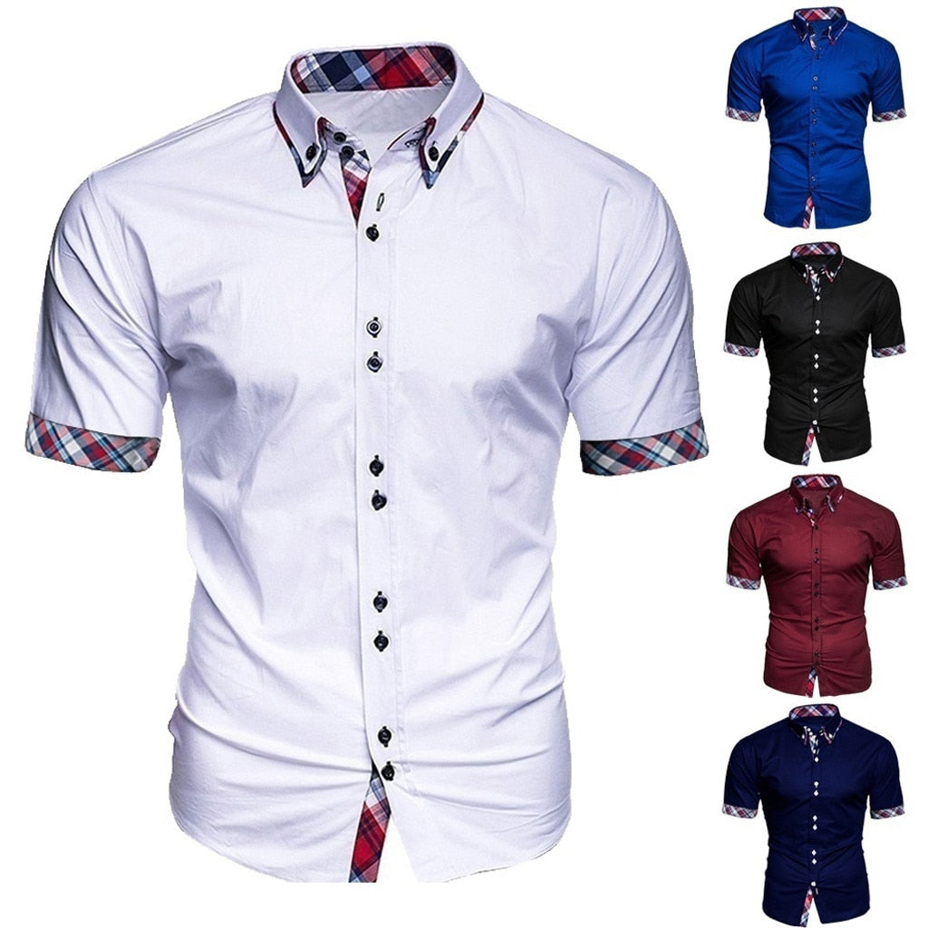 2019 New Arrivals Slim Fit Male Shirt Fashion Men's